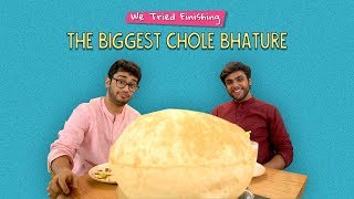 We Tried Finishing The Biggest Chole Bhature  Ft Kanishk amp Akshay  Ok Tested [upl. by Flodnar470]