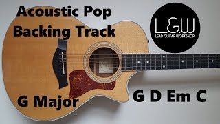 G Major Backing track G Ionian Acoustic Pop backing track [upl. by Enedan]