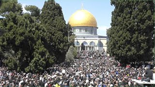 نقل شعائر خطبة وصلاة الجمعة من المسجد الأقصى المبارك Live broadcast from the blessed AlAqsa Mosque [upl. by Eddina821]