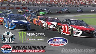 2018 NASCAR iRacing Series Foxwood Casino Resort 301  New Hampshire  Rd 2036 [upl. by Atiekal]