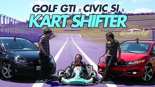 DESAFIO VOLKS GOLF GTI x HONDA CIVIC Si x KART SHIFTER  ESPECIAL 14  ACELERADOS [upl. by Hooke]