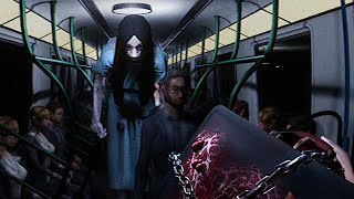 Horror Game Where A Woman Never Stops Following You it follows  CROWDED FOLLOWED All 3 Endings [upl. by Atrim]