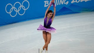 Kamila Valieva completes successful quad jump at Winter Olympics in Beijing [upl. by Nylasoj]