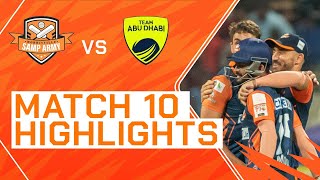 2023 Abu Dhabi T10 Match 10 Highlights Morrisville Samp Army vs Team Abu Dhabi  Season 7 [upl. by Yzzik84]