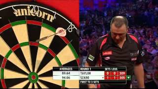 Phil Taylor vs Rob Szabo  World Darts Championships 2014 First Round [upl. by Deste]