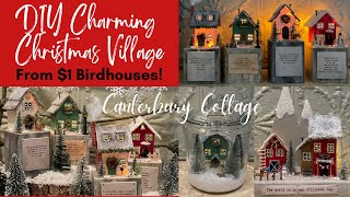 DIY Christmas Village Using 1 Birdhouses [upl. by Fotinas]