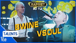 Siêu lyrics BWINE amp siêu melody VSOUL đối đầu khi tiền đang xả ra khiến Karik phấn khích  Rap Việt [upl. by Assilat]