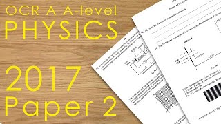 OCR A 2017 Paper 2  Alevel Physics Past Paper  H55602 [upl. by Llertac]