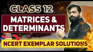 Matrices amp Determinants 🔥 🔴 NCERT Exemplar Solutions  Class 12 Maths Chapter 3 amp 4  Boards 2024 [upl. by Sabas66]