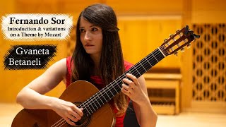 Gvaneta Betaneli plays F Sor  Introduction amp variations on a Theme by Mozart guitar music [upl. by Ambrosio]