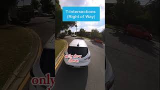 Unmarked Tintersections Right of Way drivingtesttips drivingtest drivingtestaustralia [upl. by Ahsinet278]