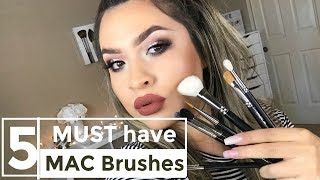 Top 5 MAC brushes  2018 [upl. by Shay]