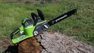 My first cordless chainsaw Greenworks GMAX 40V 16 inch Tinker Tools Ep1 [upl. by Repohtsirhc]