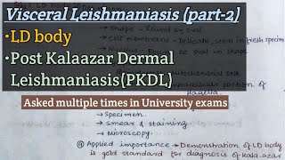 Kala azar part2  Leishman Donovan body LD body  Post Kalaazar Dermal Leishmaniasis PKDL [upl. by Campball34]