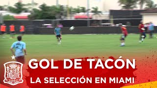 No te pierdas el gol de tacón de Sergio Ramos en el segundo entrenamiento de la Selección en Miami [upl. by Nerty]