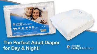 BeDry EliteCare  Day amp Night Adult Diaper  Super Absorbent  InControl Diapers Incontinence Briefs [upl. by Feinleib785]