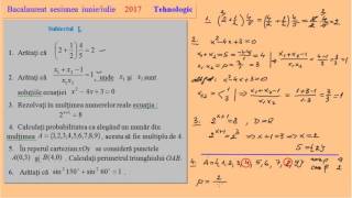 Bacalaureat 2017 M2 Tehnologic Sesiunea Iulie [upl. by Lelia]