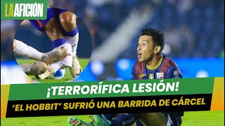 Hobbit Bermúdez sufre fractura de tibia y peroné tras fuerte entrada en el Atlante vs Dorados [upl. by Nnairet]