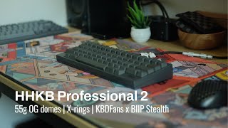 HHKB Professional 2 w 55g OG Domes and Xrings Sound Test [upl. by Wymore311]