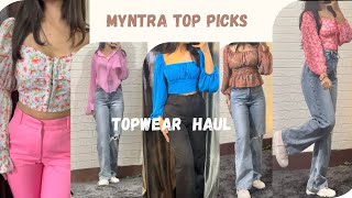 Trendy MYNTRA TOPS HAUL 7 Affordable amp Trendy tops cute tops  shirt [upl. by Marline513]