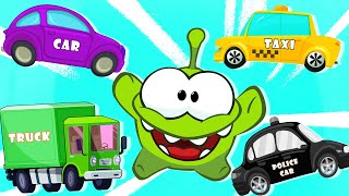 🚗Learn Vehicle Names with Om Nom  🎨Learn Colors Fun Learning  Learn with Om Nom [upl. by Eberhard124]