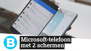 Twee schermen De nieuwe smartphone en tablet van Microsoft zijn dualscreen [upl. by Onin]