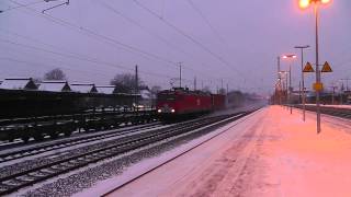 Eine BR 156 der MEG als Umleitungs Güterzug ein Containerzug der fuhr durch Gütersloh [upl. by Janek]