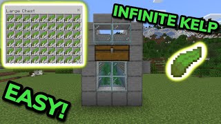 SIMPLE 121 AUTOMATIC KELP FARM TUTORIAL in Minecraft Bedrock MCPEXboxPSSwitchPC [upl. by Letsirk577]