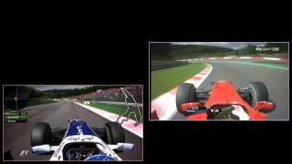 Formula1 2010 Massa and Barrichello Onboard Lap  Belgium Spa [upl. by Narayan145]