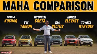 2024 Hyundai Creta vs Seltos vs Elevate vs Hyryder vs Taigun vs Kushaq [upl. by Odericus431]