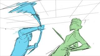 Malika Animated Pilot  Fight Scene Animatic Test WIP [upl. by Nidla]