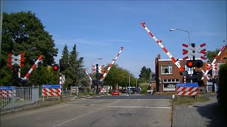 Spoorwegovergang Sappemeer  Dutch railroad crossing [upl. by Ahsiekan]