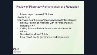 Webinar  Private Health Insurance and Pharmacy Remuneration amp Regulation [upl. by Larochelle947]