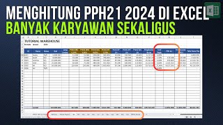 Terbaru Menghitung PPH21 2024 Banyak Karyawan Sekaligus di Excel [upl. by Nocam673]