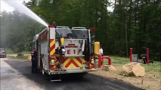 Bedford Fire Department pump test of newly installed cistern [upl. by Nosylla859]