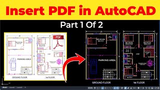 Insert Pdf File In AutoCAD as Drawing File  Part 1 of 2  CAD CAREER [upl. by Ennairac]