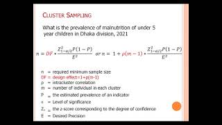 Sample size calculation for crosssectional study [upl. by Aiht339]