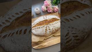 My Easy Sourdough Design Trick Timelapsed food [upl. by Nomannic]