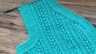 yelek kol ve yaka kesimi  yelek modelleri❤️ Knitting Patterns Strickmuster [upl. by Darach]