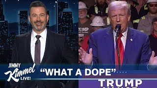 Jimmy Kimmel Responds to Trump Calling Him “One of the Dumbest Human Beings Ever” [upl. by Maurili338]