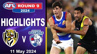 HIGHLIGHTS  Richmond Tigers vs Western Bulldogs  2024 AFL [upl. by Aurelio667]