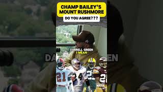 Champ Baileys Mount Rushmore of Cornerbacks Do you agree champbailey deionsanders nfl [upl. by Llennehc]