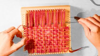 Make a potholder loom and weave on it [upl. by Ytsanyd36]