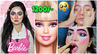 I Went to The WORST Reviewed BARBIE Doll Makeup Artist 😱 GONE WRONG 🤮 Rs 1200 [upl. by Antonietta]