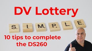 DV Lottery  Did you win Tips for completing the DS260 [upl. by Irap]