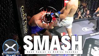 MMA Bout got SMASHED – Sean Sanjar vs Andres Sanchez at XFN 48 at Coral Springs Center For The Arts [upl. by Ffoeg]