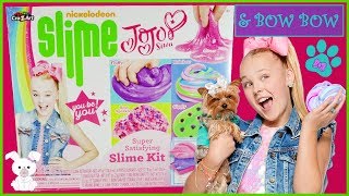 JOJO SIWA 🎀 SLIME Bow Bow 🐶 helps too NICKELODEON Slime Kit SugarBunnyHops [upl. by Ybeloc]