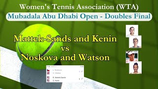 MattekSands and Kenin won Mubadala Abu Dhabi Open Title Doubles Champion MubadalaAbuDhabiOpen [upl. by Erapsag871]