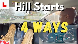 How to do a hill start in a manual car the easy way  4 ways to do a hill start without stalling UK [upl. by Atsira]