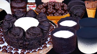 ASMR MALTESERS MAGNUM CHOCOLATE ICE CREAM CAKE DOUGHNUTS NUTELLA DESSERT MUKBANG 먹방 咀嚼音EATING SOUNDS [upl. by Eisus912]